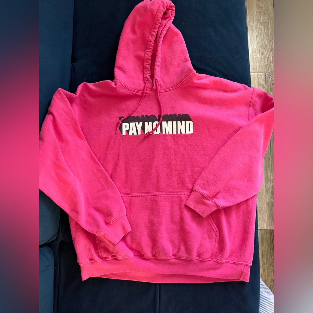 Anti Social Club Pink Hoodie Say no more unisex Size XL
